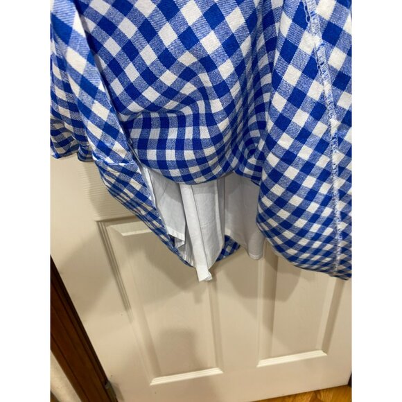Tommy Bahama Gingham Blue & White Sleeveless Bonita Check Linen Dress M/M - Picture 5 of 10